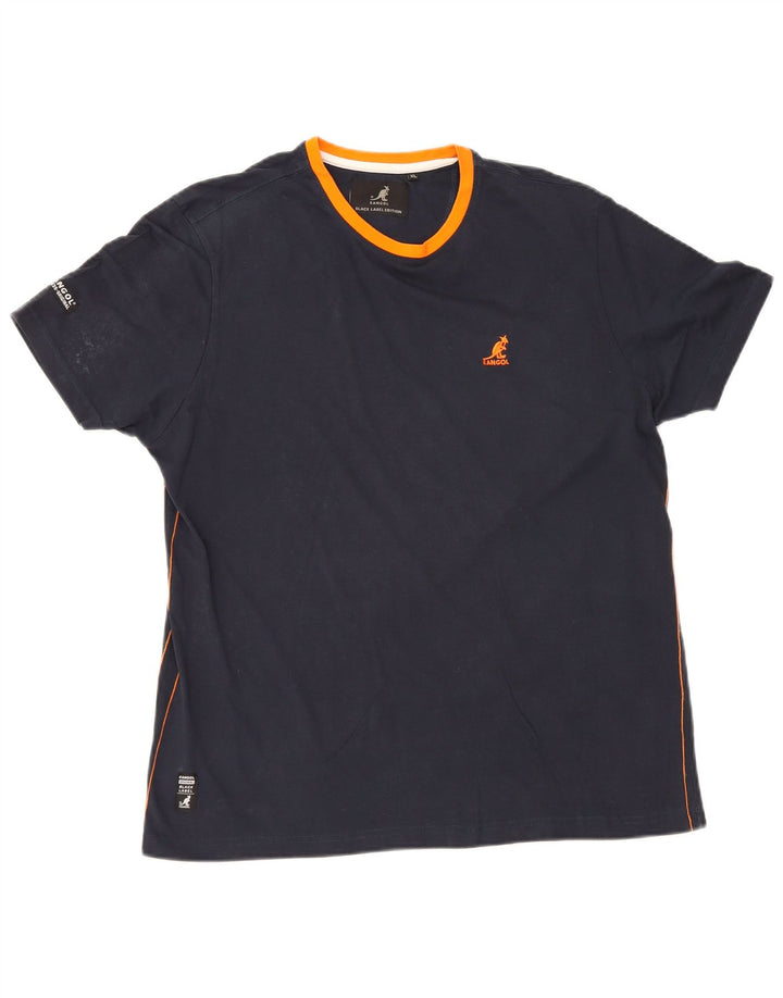 Kangol herre T-shirt top XL marineblå bomuld