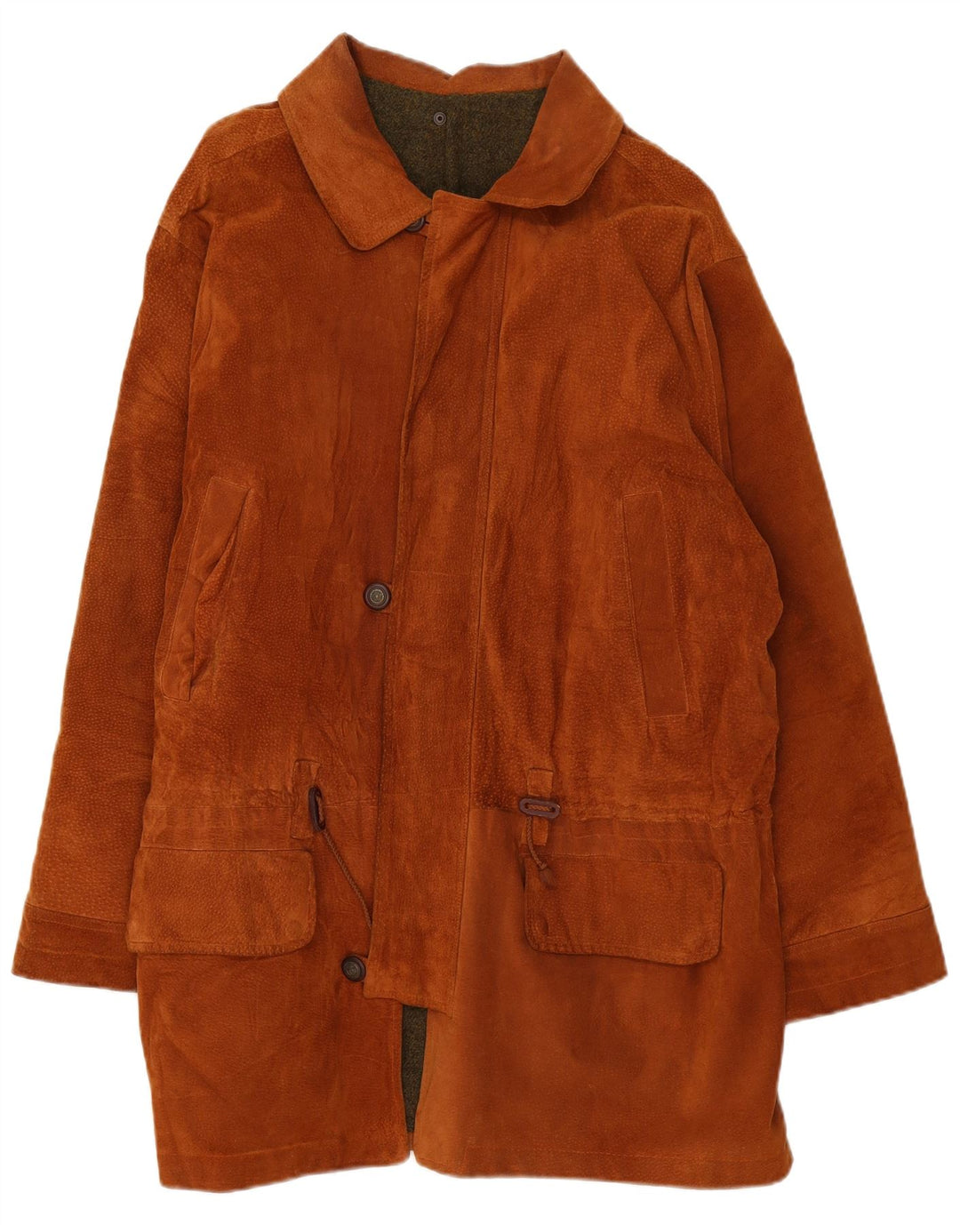 Vintage herre ruskindsoverfrakke UK 44 2XL Brun