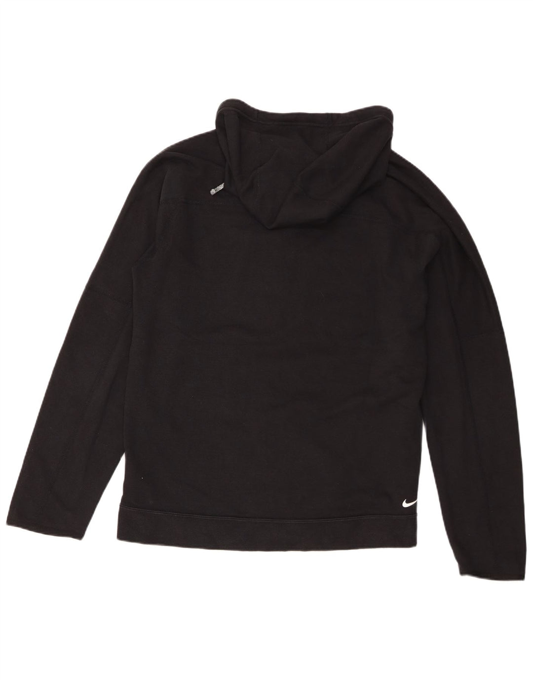 Nike Herre Dri Fit Grafisk Hoodie Jumper Medium Sort Bomuld