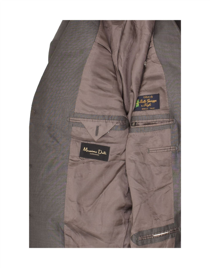 MASSIMO DUTTI Mens 3 Button Blazer Jacket UK 38 Medium Grey Wool | Vintage Massimo Dutti | Thrift | Second-Hand Massimo Dutti | Used Clothing | Messina Hembry 