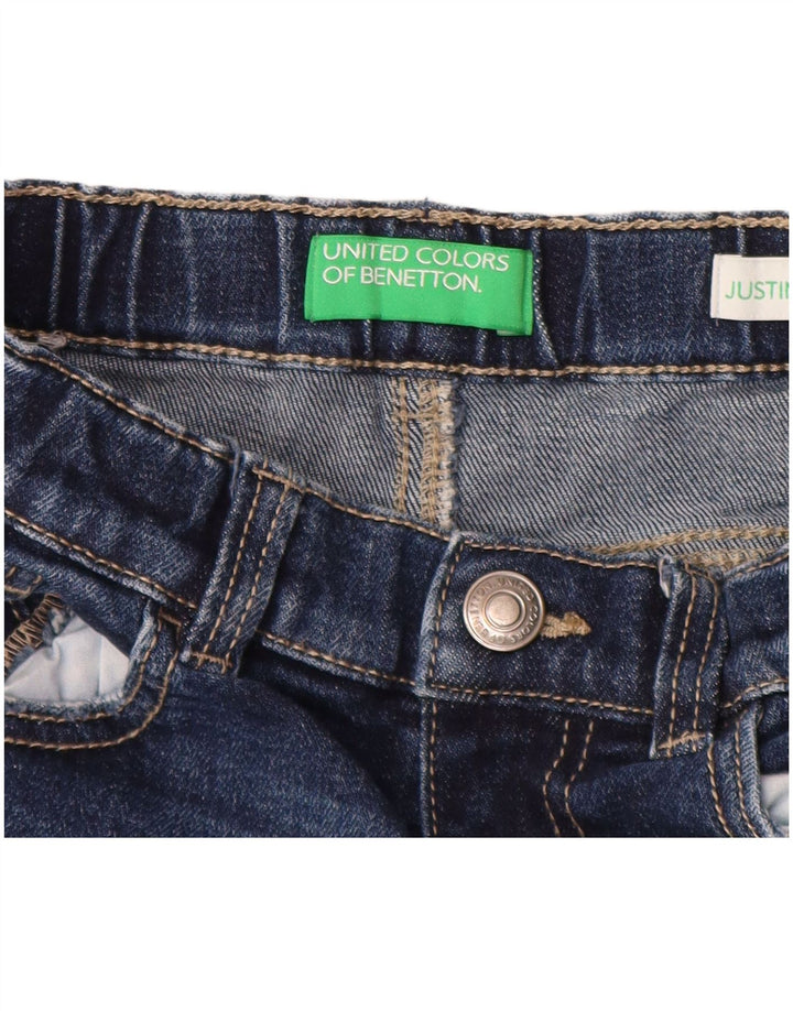 BENETTON Drenge Justin Straight Jeans 6-7 år W22 L17 Blå Bomuld