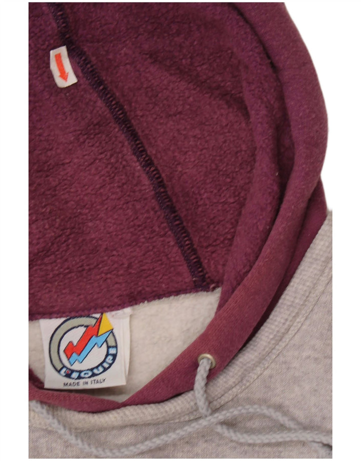 L'Equipe Dame Grafisk Loose Fit Hættetrøje Jumper UK 20 2XL Grå Bomuld