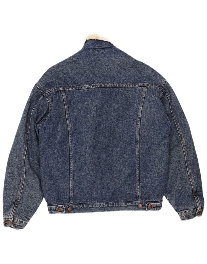 CASUCCI Herre Sherpa denimjakke UK 38 Medium Blue Bomuld