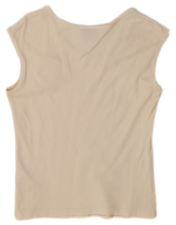 Nike Womens Italia Crop Vest Top UK 8 Small White Bomuld