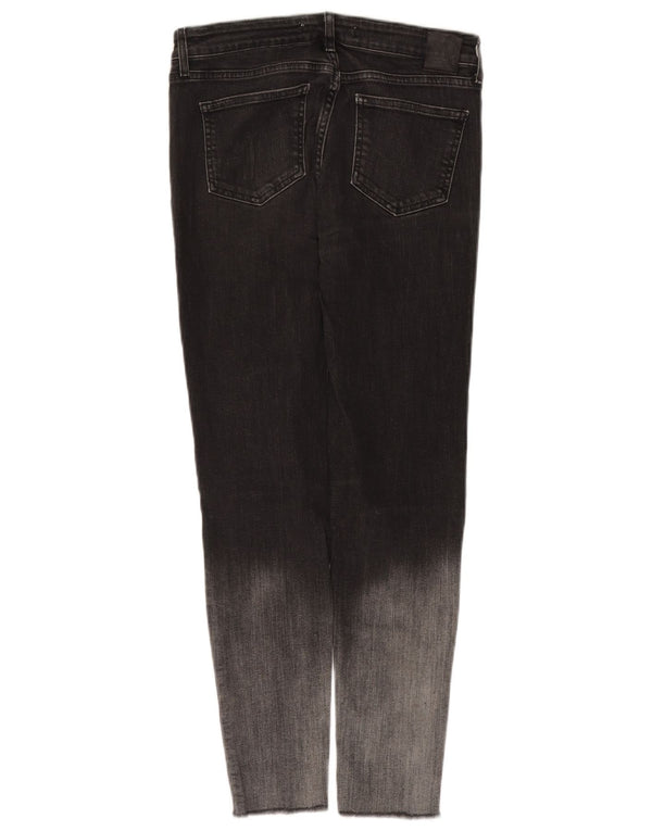 Zara Dame Skinny Jeans EU 38 Small W28 L27 Grå Colourblock