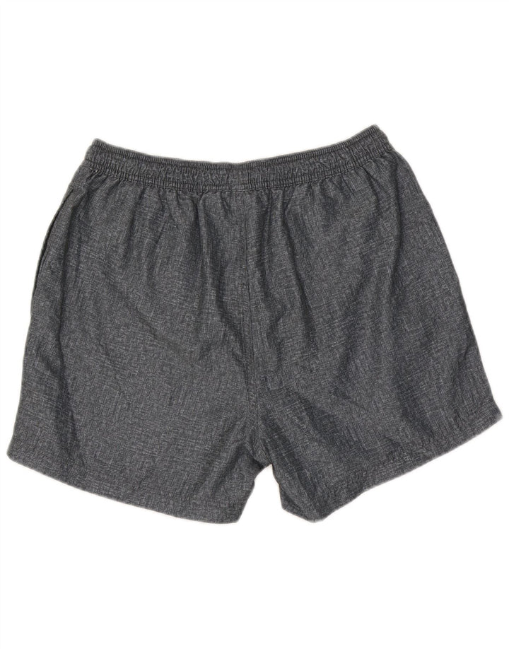 Vintage sportsshorts til mænd, store grå polyester