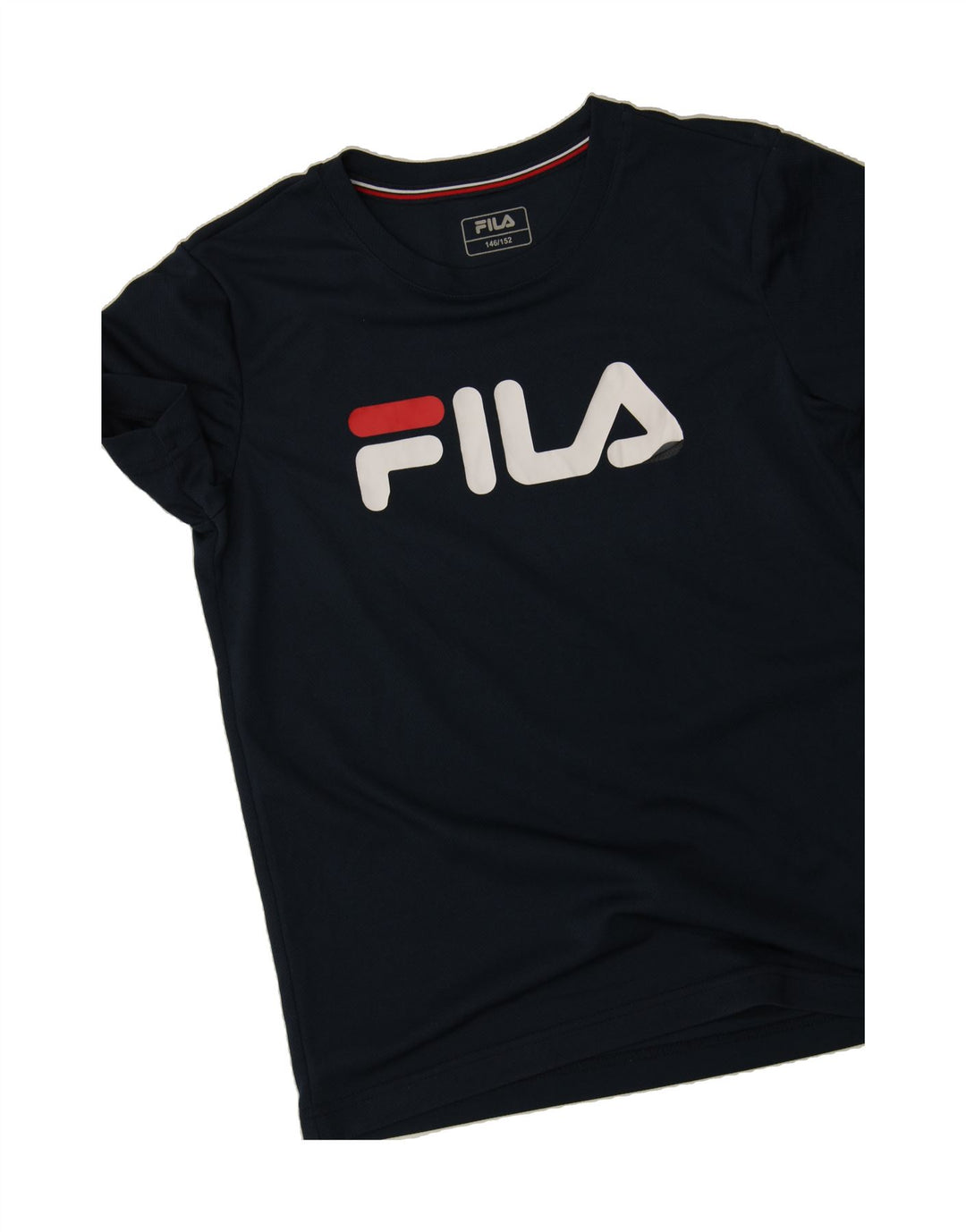 FILA Boys Graphic T-Shirt Top 11-12 Years Navy Blue Polyester Vintage Fila and Second-Hand Fila from Messina Hembry 