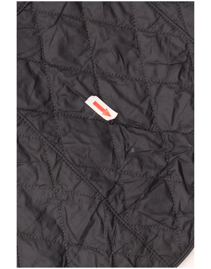BARBOUR Quiltet jakke til kvinder UK 16 Large Navy Blue