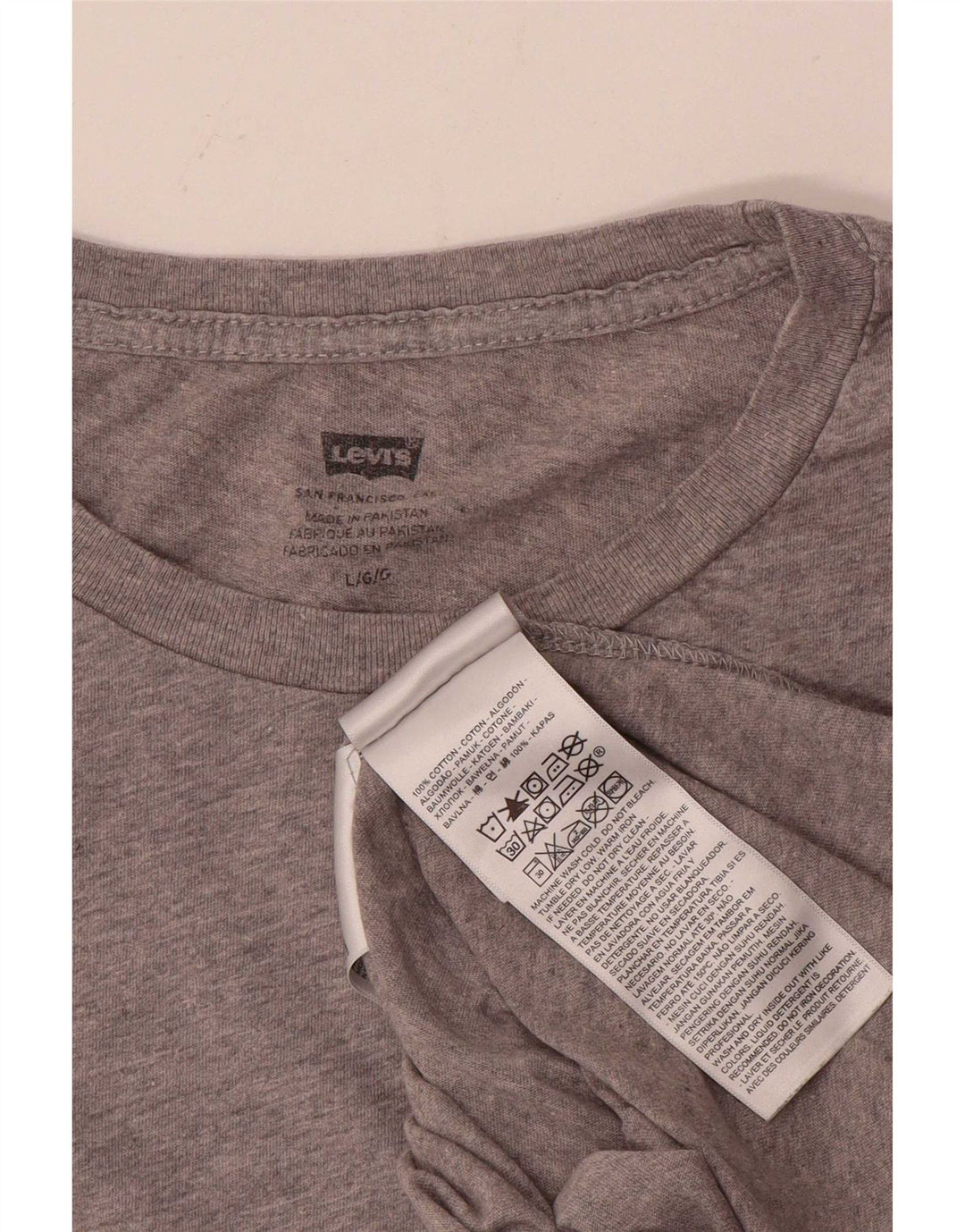 Levi's Herre grafisk T-shirt Top Stor grå bomuld