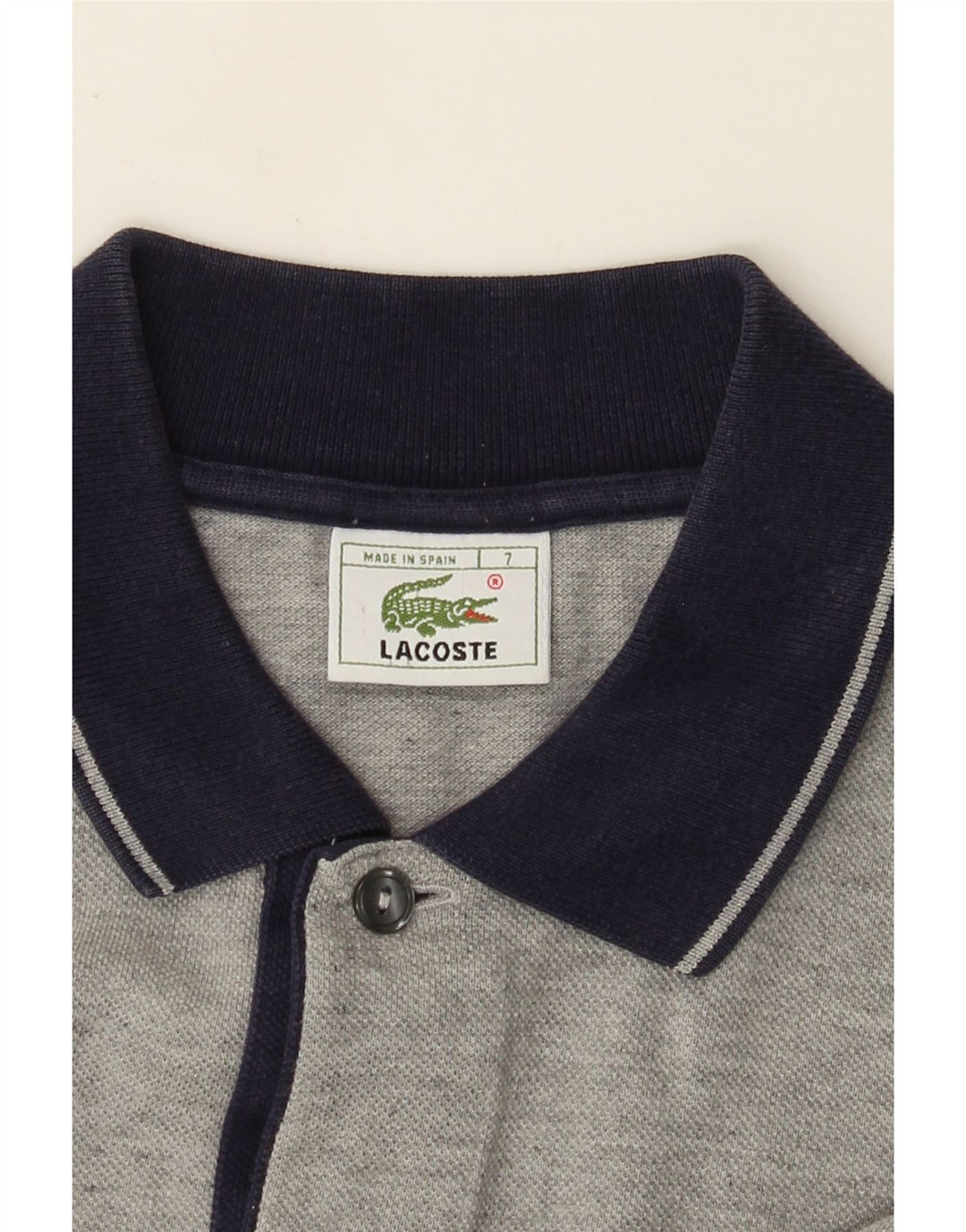 Lacoste Polo Shirt til mænd Størrelse 7 2XL Navy Blue Colourblock