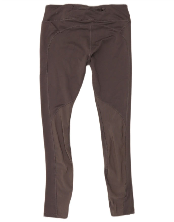 Nike Dame Dri Fit Crop Leggings UK 12 Medium Grey Polyester
