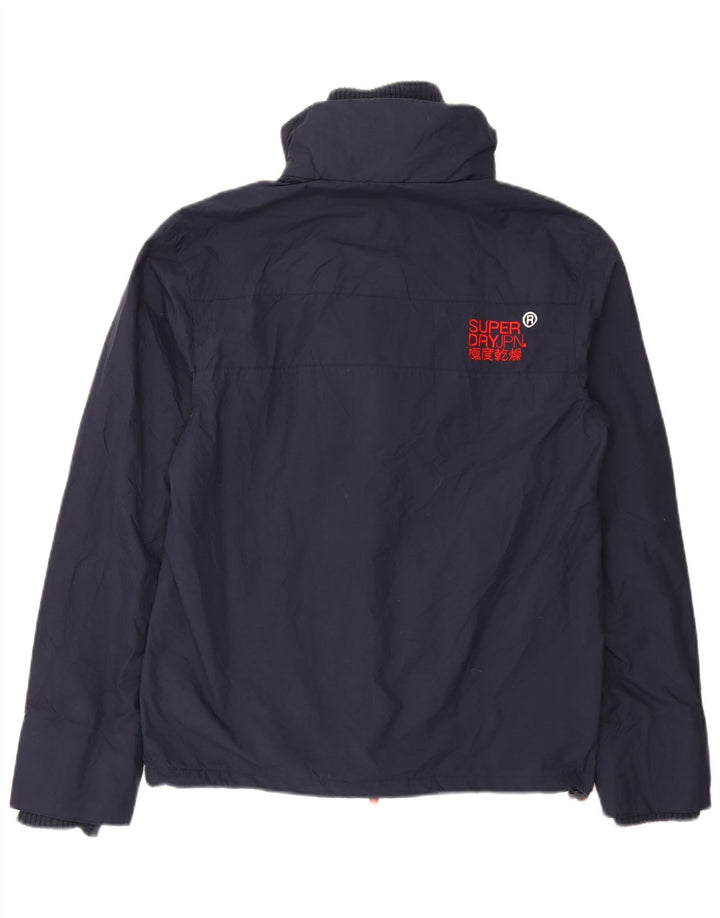 Superdry Windcheater regnjakke til mænd UK 36 Lille marineblå nylon