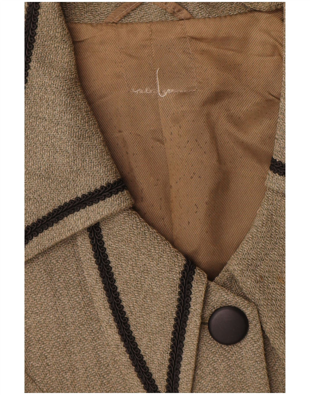 Vintage dame 4-knaps blazerjakke UK 8 Small Beige