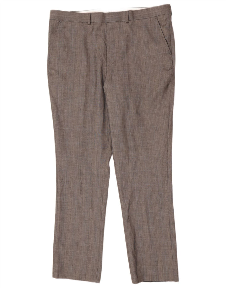 French Connection Herre Regular Casual Bukser W38 L32 Grå Houndstooth