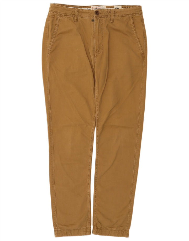 Fat Face Herre Slim Chino Bukser W32 L30 Brun Bomuld