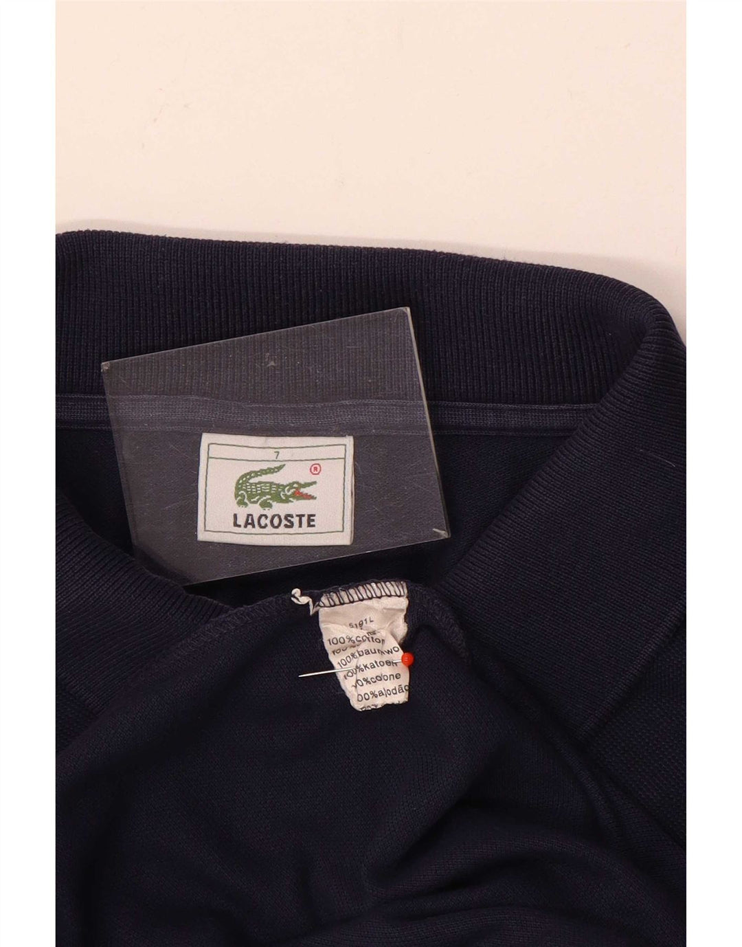 Lacoste Herre Polo Shirt Størrelse 7 2XL Navy Blue Bomuld