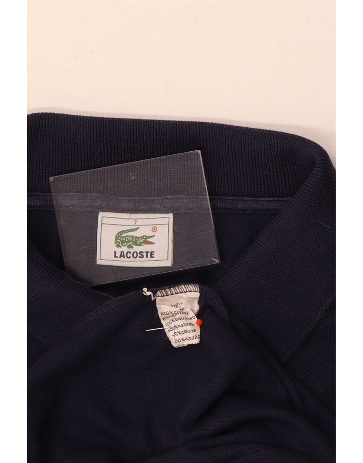 Lacoste Herre Polo Shirt Størrelse 7 2XL Navy Blue Bomuld
