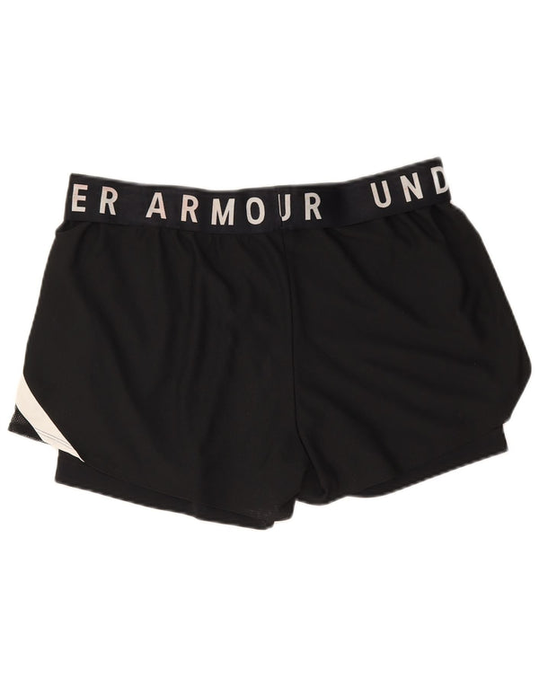 Under Armour Graphic Sports Shorts til kvinder UK 18 XL Sort Colourblock