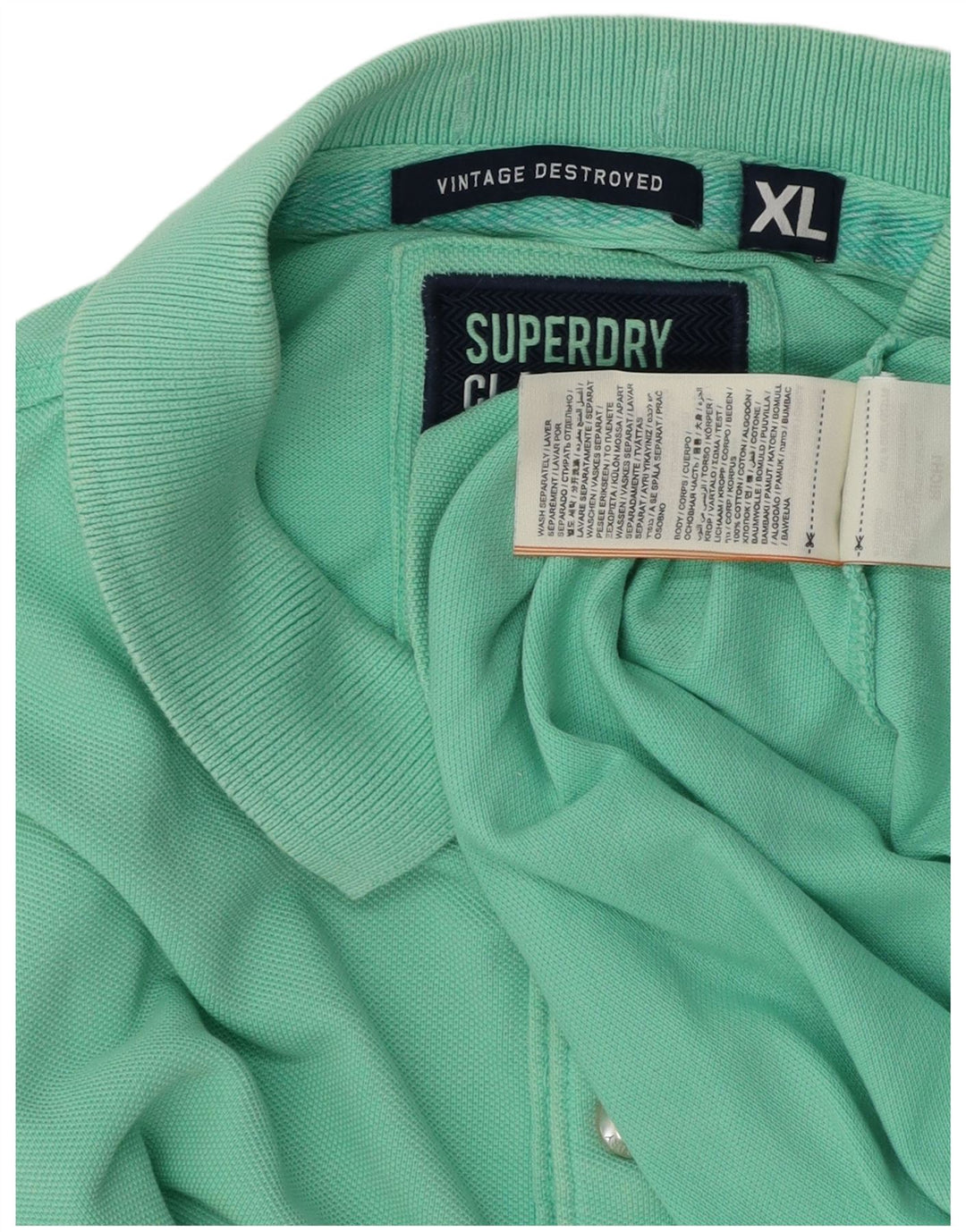 Superdry Poloshirt til mænd i klassisk pasform XL Grøn bomuld