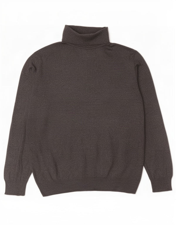 Marks & Spencer Herre Regular Fit Roll Neck sweater XL Grå Bomuld