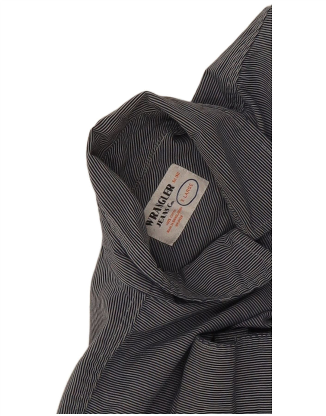 Wrangler herreskjorte XL blå nålestribet bomuld