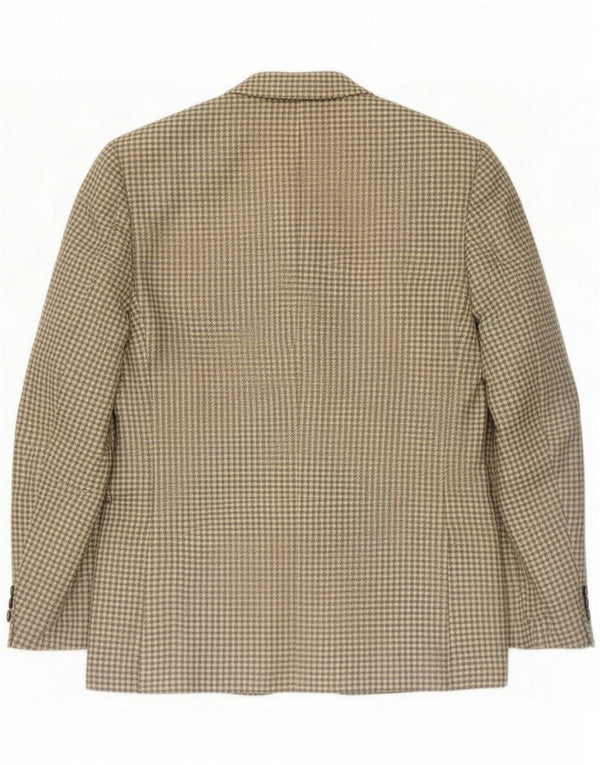 Stefanel Herre 3-knaps blazerjakke IT 46 Small Grey Ternet Wool