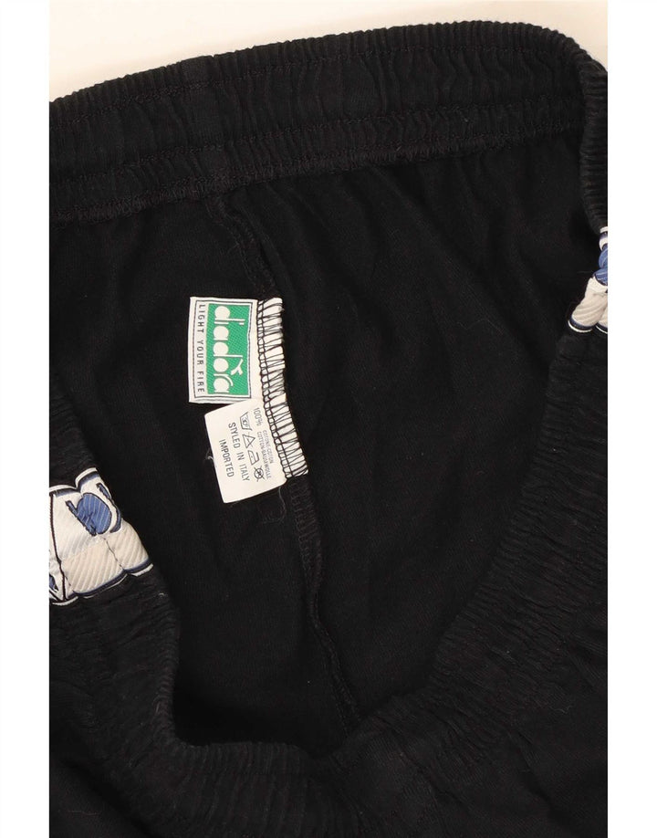Diadora Herre grafiske sportsshorts Medium Sort Colourblock Polyester