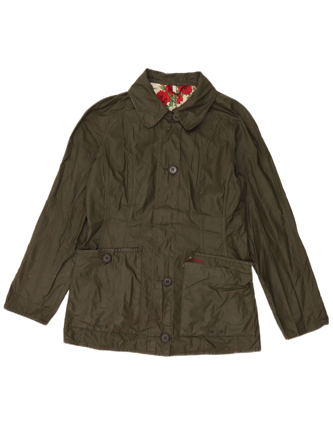 Barbour Womens vokset bomuldsjakke UK 10 Small Khaki