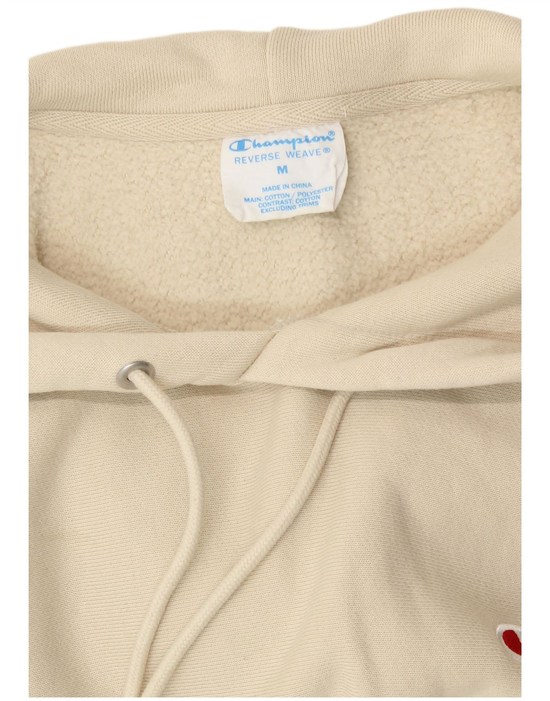 CHAMPION Mens Hoodie Jumper Medium Beige Cotton Vintage Champion and Second-Hand Champion from Messina Hembry 