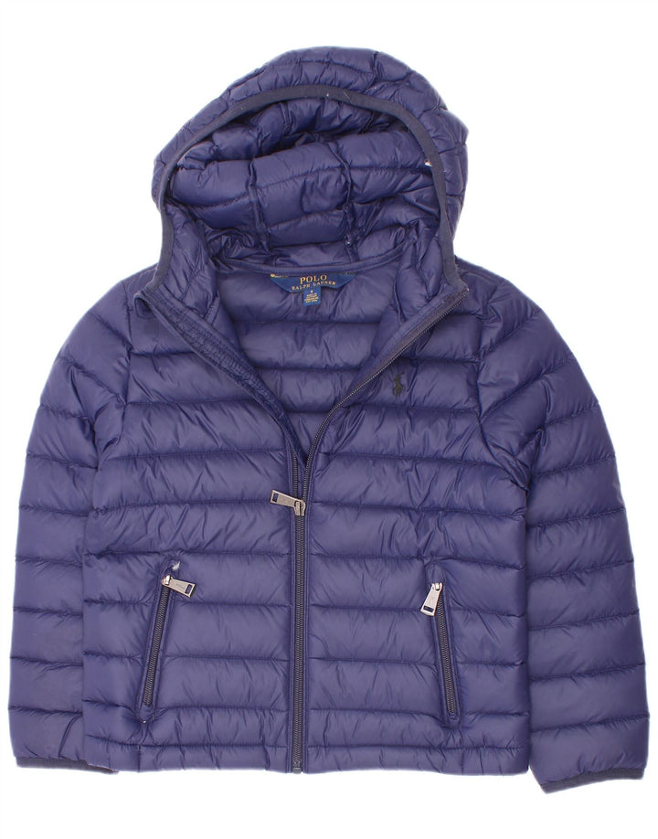 Polo Ralph Lauren drenge hættepolstret jakke 5-6 år marineblå polyester