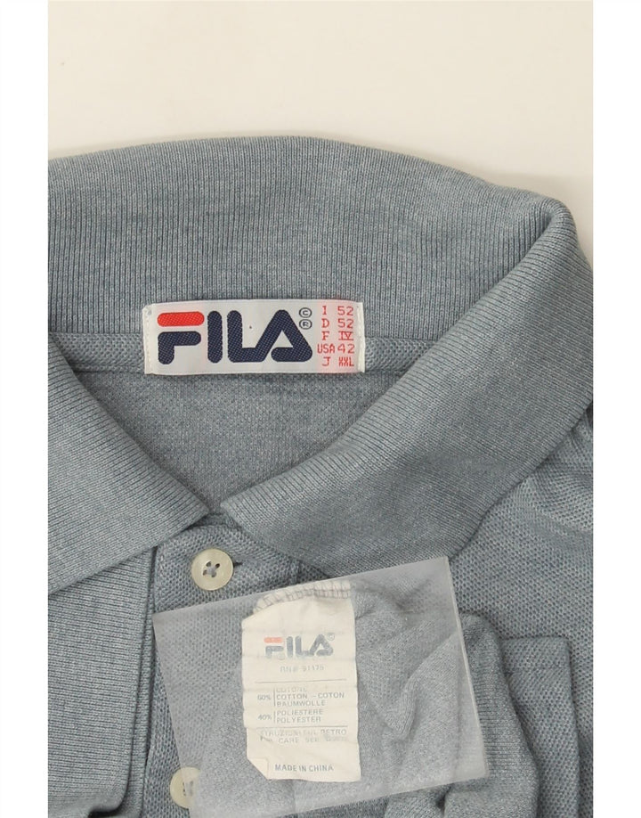 Fila Poloskjorte til mænd IT 52 Stor Blå Bomuld