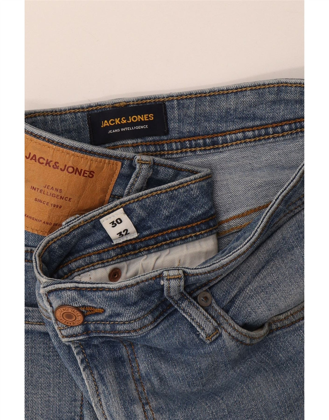 Jack & Jones Herre Liam Distressed Skinny Jeans W30 L32 Blå
