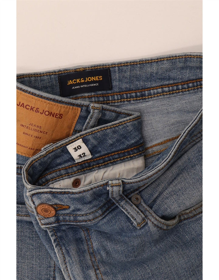 Jack & Jones Herre Liam Distressed Skinny Jeans W30 L32 Blå