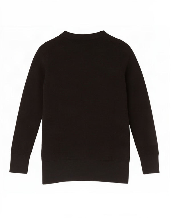Cos Dame sweater med rund hals DK 6 XS sort uld