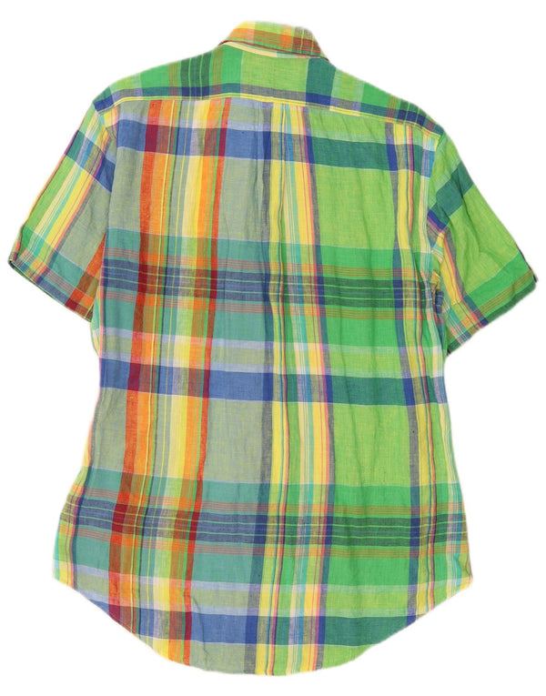 Ralph Lauren Kortærmet Herreskjorte Medium Flerfarvet Plaid Linen