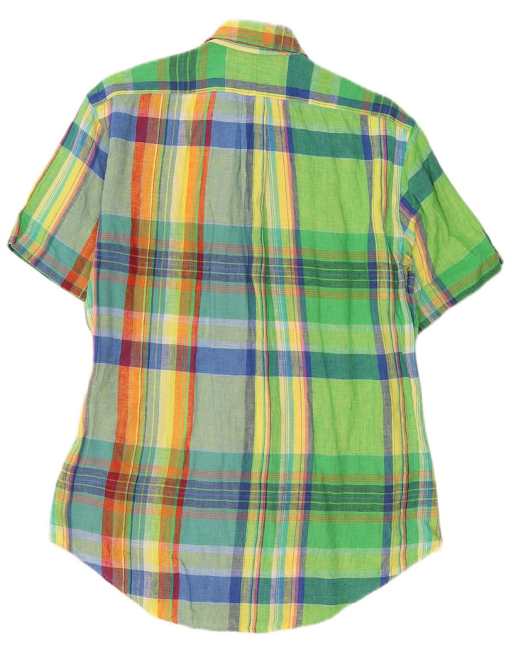Ralph Lauren Kortærmet Herreskjorte Medium Flerfarvet Plaid Linen