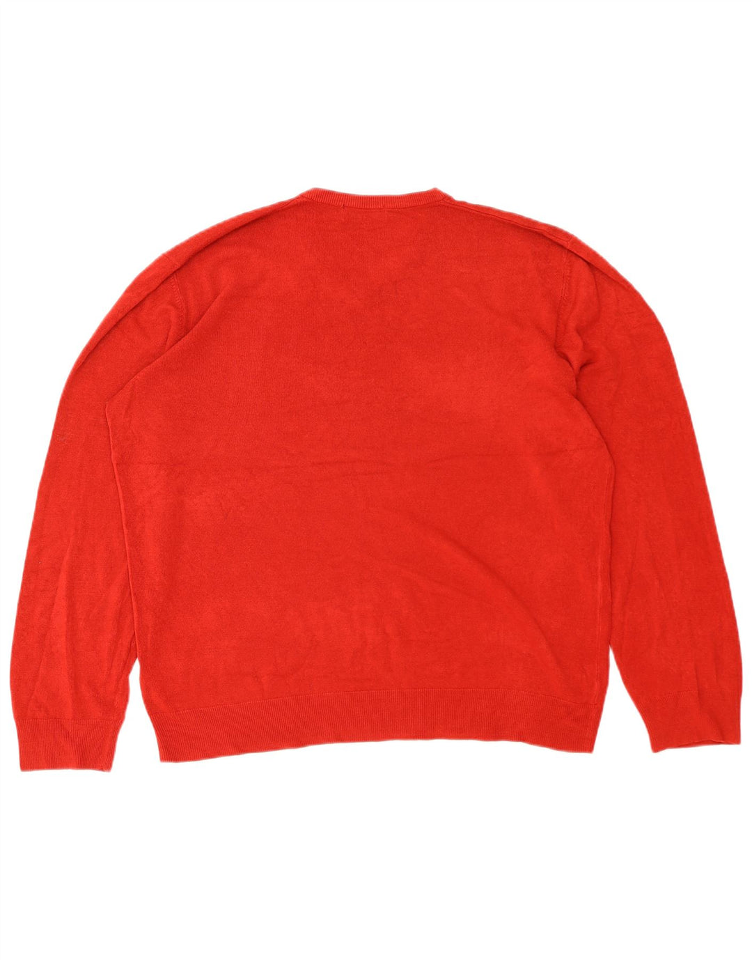 Marks & Spencer Herre Blue Harbor V-hals sweater 2XL rød akryl