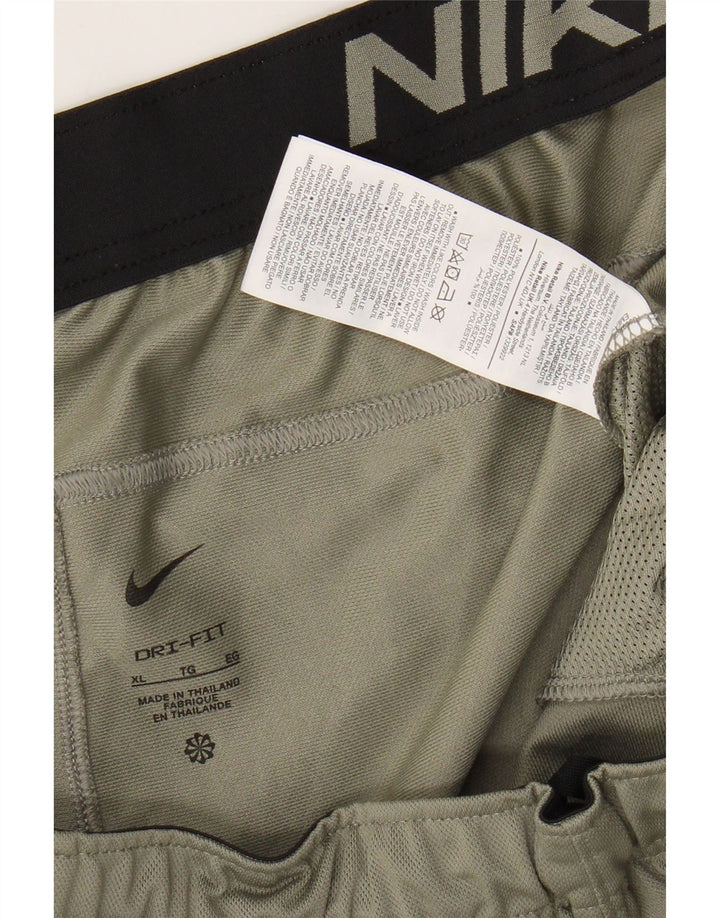 Nike Herre Dri Fit Sportshorts XL Khaki Polyester