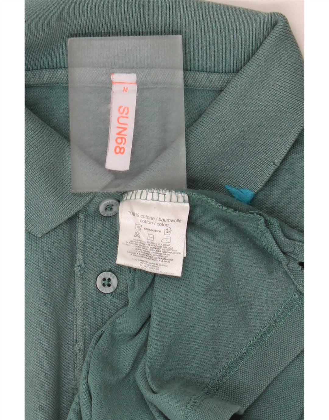 Sun68 Herre poloshirt Medium Grøn Bomuld