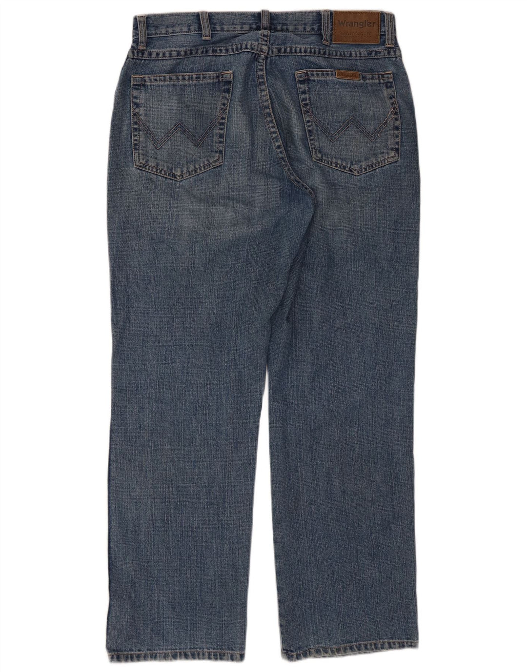 Wrangler Herre Regular Fit Straight Jeans W34 L30 Blå Bomuld