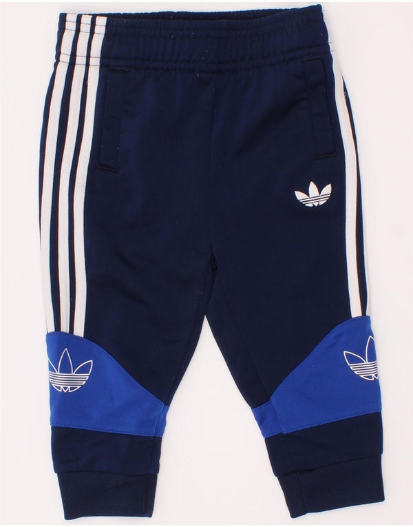 Adidas Baby Boys Grafiske træningsdragt bukser 9-12 måneder marineblå