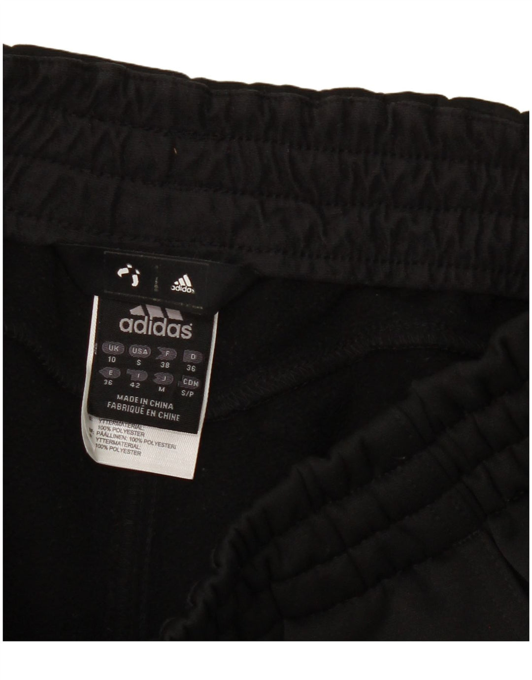 Adidas Womens Climalite træningsdragt Bukser UK 10 Small Black Polyester