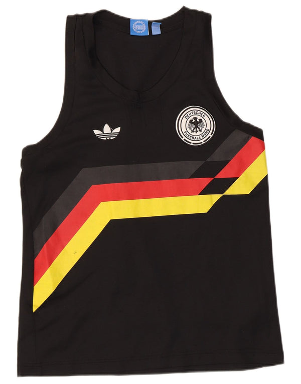 Adidas Herre Deutscher Fussball Bund Grafisk Vest Top XS Sort Stribet