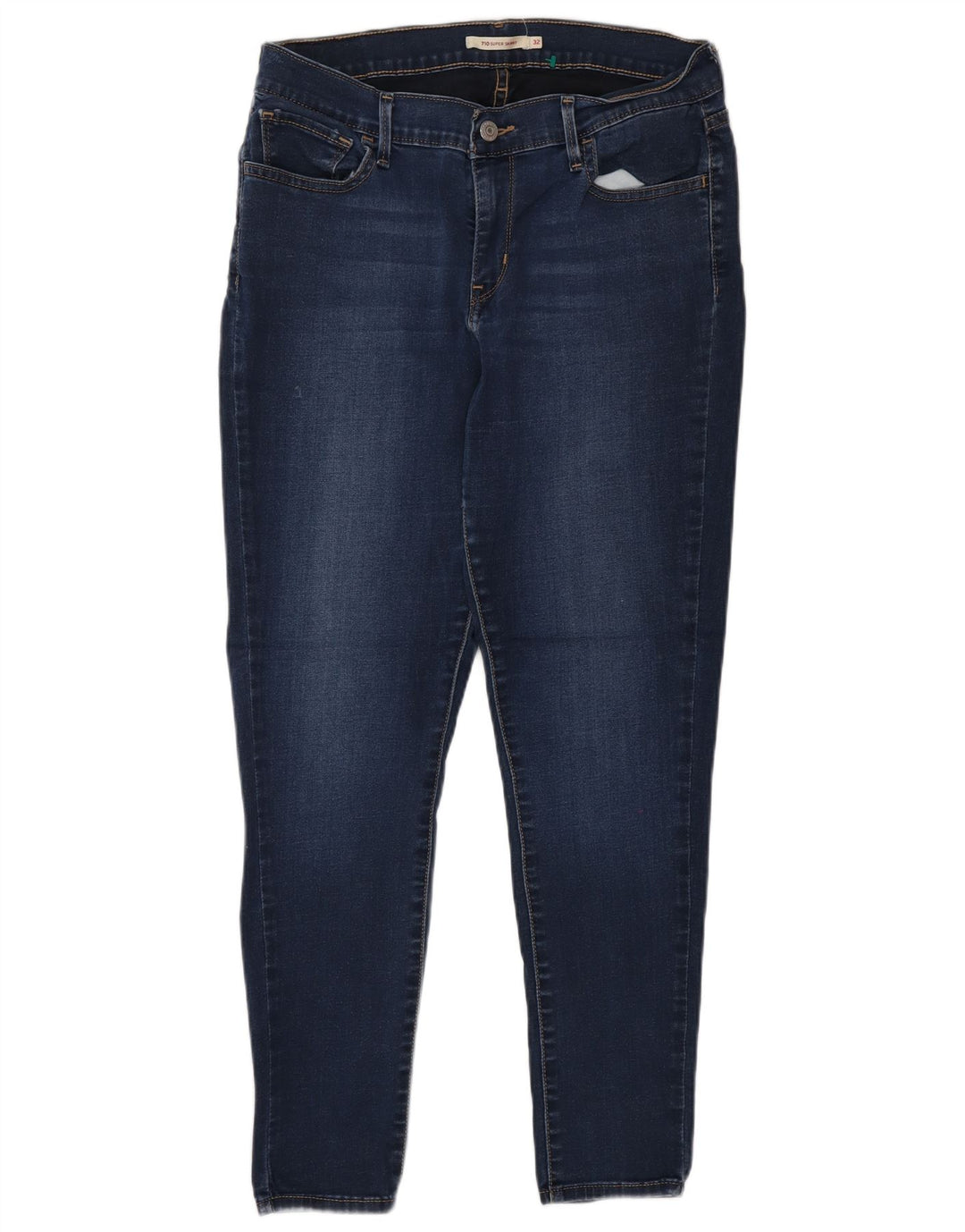 Levi's Dame 710 Super Skinny Jeans W32 L30 Marineblå Bomuld