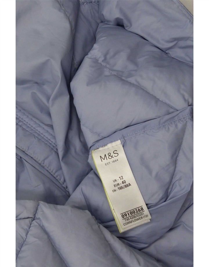 Marks & Spencer Polstret jakke til kvinder UK 12 Medium Blue Polyamide