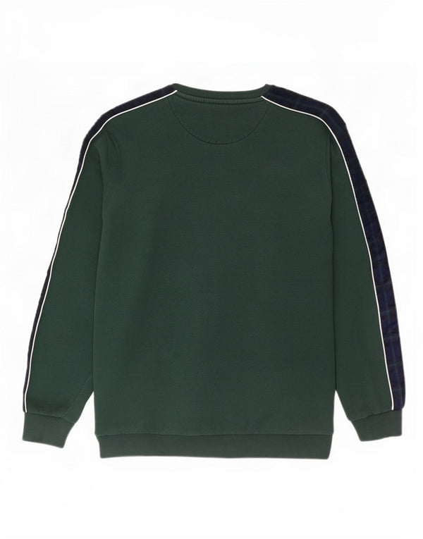 Lyle & Scott Herre Grafisk Sweatshirt Jumper XL Grøn Colourblock Bomuld