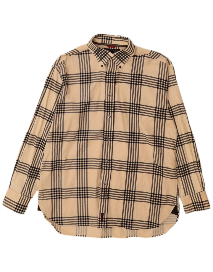 TOMMY HILFIGER Herreskjorte Stor Beige Plaid Bomuld
