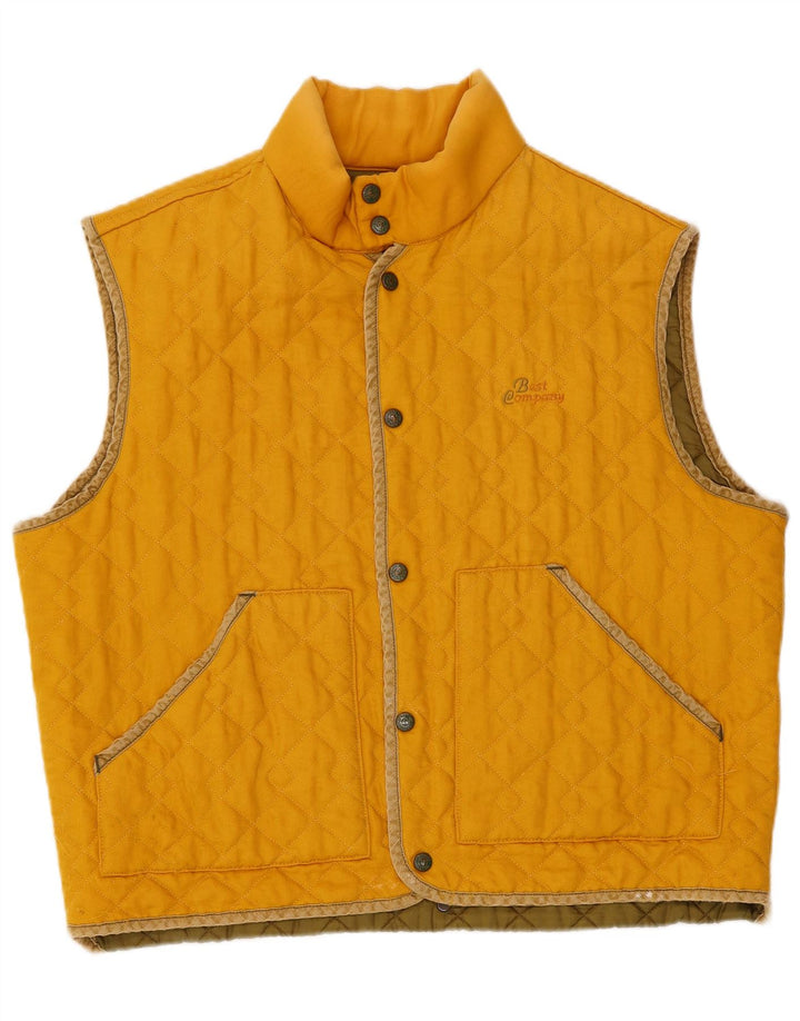 Best Company Herre Quilted Gilet UK 38 Medium Yellow Polyamide