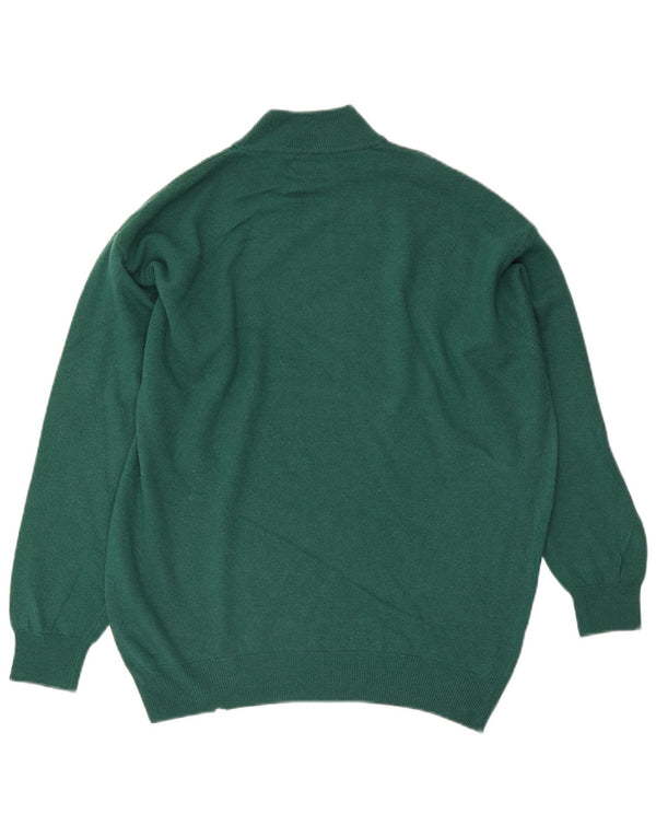 Sisley Herre Turtle Neck Jumper Sweater Large Green