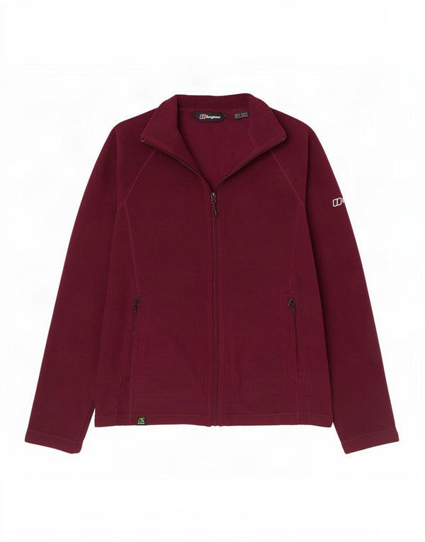 Berghaus Womens Fleece Jacket UK 12 Medium Burgundy Polyester